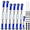 Adjustable 74-112 mm Stainless Steel Turnbuckles/Camber Links With Spacers Suitable for 1/10 Traxxas Slash 4X4/2WD, Rustler4X4/2WD, Stampede 4X4/2WD, Nitro Slash, Bandit,Upgrade RC Car Parts(NavyBlue) view 1