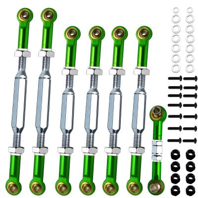 (2026 New Upgrade) 74-112 mm Stainless Steel Turnbuckles/Camber Link with Spacers fit for 1/10 Traxxas 4X4/2WD Slash/Rustler/Stampede/Hoss,Nitro Slash/Rustler,Bandit/VXL RC Car Hops Up Parts(Green)