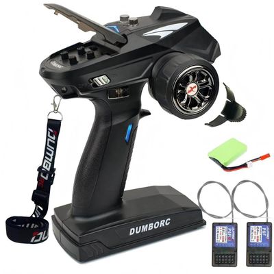 Newer Stone Keeper Dumbo rc X6 Radio Transmitter with 3 Receivers and Lights for Rc Cars Boats Tank Crawler Off-Road Vehicle (X6 W/ 2 Receivers/Bat-t-ery)