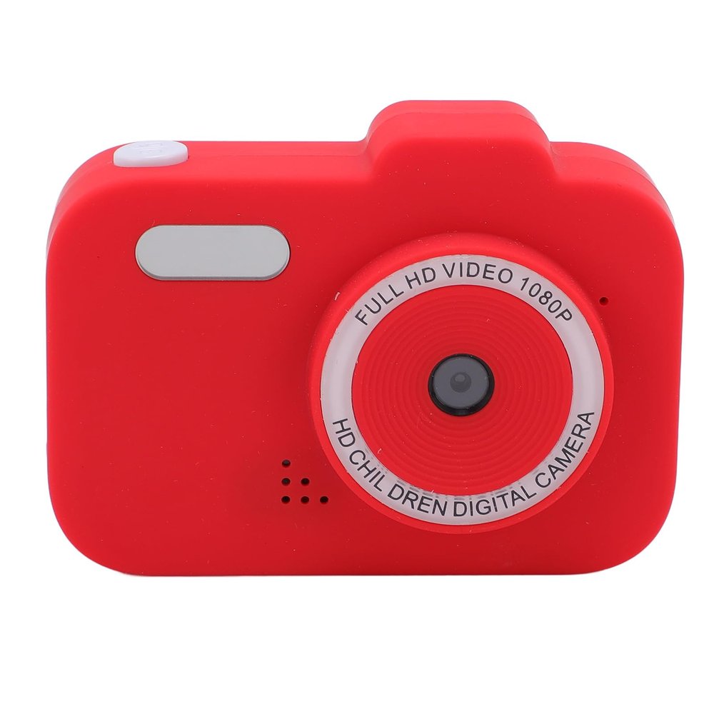 Acouto Compact Camera 1080P HD Dual Lens Small Digital Camera, 2 Inch IPS Screen, 8X Zoom, Cute Compact Camera with Frames, Filters, Games for Travel (Red)