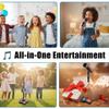 Cyeior The All-in-One Microphone Toy, Kids Microphone with Stand, Adjustable Stand, Speaker & LED Lights, Funny Karaoke Microphones Toy for Singing, Boys & Girls (Pink*Black*Blue) view 2