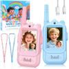 Video walkie-Talkie, 2 Sets of Rechargeable walkie-talkies, Voice Converter, 1000 feet Communication Range, Indoor Entertainment, Camping, Traveling, Birthday Gift (Blue/Pink) view 1