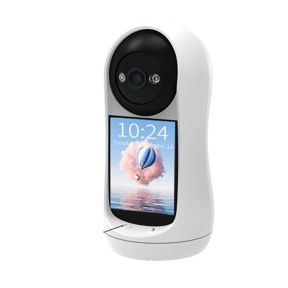 LNBBEQ 3MP PTZ WiFi Camera Video Call with 2.8 Inch IPS Screen Baby Cry Sound Detection Security IP Camera Baby Monitor(EU Plug,3MP NO SD Card)