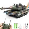 Hitish RC Tank - 2.4Ghz Remote Control Army Tank Toys with Auto Demo Sound Light Smoke - 13 Channel Military Vehicles Model Gift for Kids Adults Boys Age 6-8 9-12, Army Green view 1