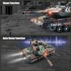 Hitish RC Tank - 2.4Ghz Remote Control Army Tank Toys with Auto Demo Sound Light Smoke - 13 Channel Military Vehicles Model Gift for Kids Adults Boys Age 6-8 9-12, Army Green view 4