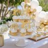 16PCS Glitter First Goly Communion Cupcake Toppers, God Bless Cross Dove Decor, Baptism Baby Shower Christening Party Decorations Supplies (Gold) view 4