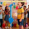 The All-in-One Microphone Toy, 2026 New Toy Microphone for Kids with Stand & Colorful Lights, Got Built-in Music, Echo Effects, Fun and Easy-to-Use, for Little Singers (Blue+Pink) view 2