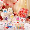 Pajean 28 Sets Valentines Day Gifts Watercolor Paint Set with Paintbrush Wooden Easel Mini Painting Canvas Panel Valentines Craft Exchange Gifts for Paint and Sip Supplies (Dinosaur) view 4