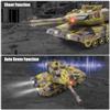 Hitish RC Tank - 2.4Ghz Remote Control Army Tank Toys with Auto Demo Sound Light Smoke - 13 Channel Military Vehicles Model Gift for Kids Adults Boys Age 6-8 9-12, Army Beige view 3