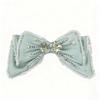 New Double-Layer Satin Hair Accessory for Girls Featuring Handcrafted Bowknots, Delicate Heat-Set Rhinestones, Tassels, and an Elegant Spring Clip (Light Green) view 1