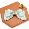 New Double-Layer Satin Hair Accessory for Girls Featuring Handcrafted Bowknots, Delicate Heat-Set Rhinestones, Tassels, and an Elegant Spring Clip (Light Green) view 2