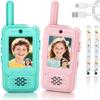 Video Walkie Talkies for Kids, 2 Pack Rechargeable Kids Walkie Talkies Long Range with Flashlight Outdoor Christmas Birthday Toddler Toys Gifts for 3-12 Year Old Boys Girls for Outside, Camping Travel view 1