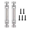 1Pair D Hole Center Drive Shafts Compatible with 1 18 Scale RC Crawler FMS FCX18 LC80 Upgrade Parts Stainless Steel Axle Shafts view 1