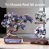 Ulieer Wooden Flower 3D Puzzles for AdultsDIY Crafts Bonsai Tree Building Set, Artificial Flower Decorations, Artificial Plant Model Toy for Desk or Home DecorBirthday Valentine's Day view 4