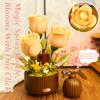 Magic Watering Can Flower Building Blocks Set, Remote Control Automatic Rose Bloom, 255 PCS Artificial Mechanical Flower Kit with Lights & Sound, Creative Botanical Block Decor for Home Gift (1pc) view 2