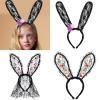 Ywmsfl Adorkable Cartoon Rabbits Pompoms Hair Hoop Eye-catching Headpiece Headwear For Halloween Cosplay Role Play Plush Cosplay Girl Plush Accessory view 2