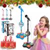 The All-in-One Microphone Toy, 2026 New Kids Karaoke Machine Toys with Adjustable Stand, Colorful Lights, and Echo Effect, for Boys and Girls Christmas Birthday (2PCS C) view 1