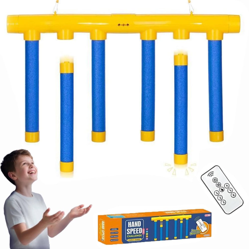 Smimvp Reflex Catch Game, Reflex Drop Sticks Challenge Game, Reflex Challenge Games, Reflexs Drop Sticks Challenges Games with 3 Speed Modes (Blue+Remote)