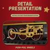 Christmas Electric Train Set, Vintage Steam Locomotive with Smoke, Lights & Sounds, Oval Track Model Train with Carriage for Trains for Gift view 4