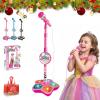 The All-in-One Microphone Toy, 2026 New Kids Karaoke Machine Toys with Adjustable Stand, Colorful Lights, and Echo Effect, for Boys and Girls Christmas Birthday (Pink) view 1