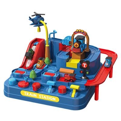 Children's Adventure Challenge, Motor Skill Development, 1 Set, Dinosaur Train Racing Set, Car Track Toy, Creative Play, for Kids Boys Girls Birthday