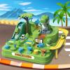 Jungle Dinosaur Adventure,Dinosaur Train Sliding Game,Car Track Toy,Christmas Adventure Theme Racing Track for Kids Boys Girls Birthday Home School Kindergarten Floor view 3