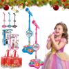 The All-in-One Microphone Toy, 2026 New Kids Karaoke Machine Toys with Adjustable Stand, Colorful Lights, and Echo Effect, for Boys and Girls Christmas Birthday (2PCS B) view 1