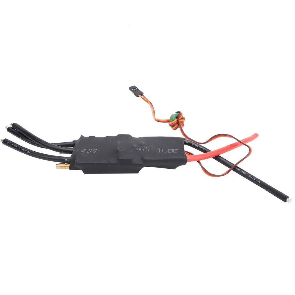 100A Brushless ESC, One Way Water Cooling Electric Speed Controller, High Performance ESC with 5V/5A BEC, for RC Boat and Airship, Durable Electronic Components
