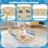 Costzon Pikler Triangle Set, 9-in-1 Foldable Baby Climbing Toys, Wood Montessori Climbing Set for Learning and Motor Skills, Indoor Playground Jungle Gym for Toddlers 3+ Climber Gifts (Blue) view 4