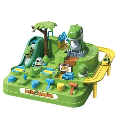 Children's Adventure Challenge, Motor Skill Development, 1 Set, Dinosaur Train Racing Set, Car Track Toy, Creative Play, for Kids Boys Girls Birthday