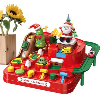 Jungle Dinosaur Adventure,Dinosaur Train Sliding Game,Car Track Toy,Christmas Adventure Theme Racing Track for Kids Boys Girls Birthday Home School Kindergarten Floor