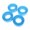 POENVFPO Silicone RC Tire Insert 4 Pack for 1.55 Inch Tires, Lightweight Hollow Design for Enhanced Grip and Shock Absorption, Ideal for Offroad Muddy Sandy Terrain Advanced Players (Blue) view 3
