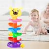 Ball Ramp Toys  6 Layer Stacking Tower Design, Smooth Track Rolling Action, Colorful Educational Playset for Early Skill Growth | Preschool Learning Games, Motor Development, Kids Activity view 4