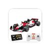 1:64 Scale Formula Racing RC Car, Die-Cast Metal Alloy, Red F1 Style, 2.4GHz Remote Control with LED Lights, 4.7" L x 1.97" W x 0.98" H (Red-White) view 1