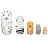 DIRBAK Russian Dolls, Handmade, Five Layer Wooden Animal Stacking Dolls, Featuring a Forest Pattern, a Small Figurine for Home Decoration view 1