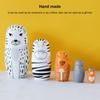 DIRBAK Russian Dolls, Handmade, Five Layer Wooden Animal Stacking Dolls, Featuring a Forest Pattern, a Small Figurine for Home Decoration view 3