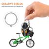 KESYOO Alloy Mini Mountain Bike Model Keychains Set of 4 Pieces Yellow Red Blue Green Realistic Finger Charms Suitable for Decoration and Collectors view 3