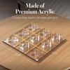 Aliz Collection Acrylic Tic Tac Toe Set - Luxury Tic Tac Toe Table Decor - Modern Coffee Table Game & Clear X and O Pieces - Decorative Acrylic Game for Home or Office - 10.23 x 10.23 x 1.06 Inches view 3