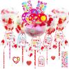 24 Pack Valentines Day Gifts for Kids Giant Lollipop-Shaped Stationery Set with Cards Pencils Stickers Erasers Rulers and Sharpeners for Kids Valentine's Day Classroom Exchange and School Party Favors view 1