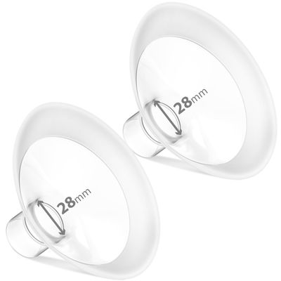 2 Pack 28mm Soft Rim Flanges for Medela Pump in StyleCompatible with Symphony, Sonata, Freestyle, Maxflow, PersonalFit and Lansinoh Signature Pro