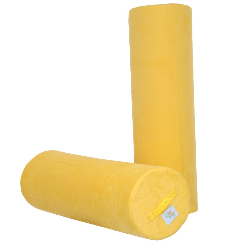 WHERE THE WILD KIDS PLAY Pillar Set, Full-Size Set of Two Pillars, Play Couch Accessories, Extra Large Usable to Roll or Build, Extra Firm Foam, Washable Playroom Furniture, Firefly