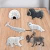 6X Simulation Animal Model Toy Mini Arctic Animals Figurine Party Toy Display view 4