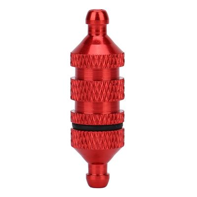 Drfeify Aluminum Oil Fuel Filter for RC Model Cars, 1:8 and 1:10 Scale Off Road Buggy Truck Upgrade Replacement Part (Red)