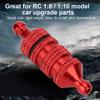Drfeify Aluminum Oil Fuel Filter for RC Model Cars, 1:8 and 1:10 Scale Off Road Buggy Truck Upgrade Replacement Part (Red) view 3