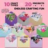 20 Arts & Crafts Kit for Girls  The Surprise Craft Box, All-Inclusive DIY Craft Set with 20 Fun Projects, Individually Packaged, Easy Step-by-Step Instructions, Creative Activity Gift for Kids view 2