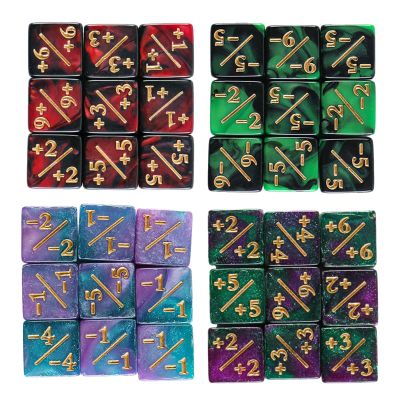 36Pcs Acrylic Dices Counters Small Tokens Six Sided Loyalty Counter Positive and Loyalty Dices