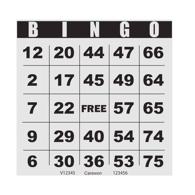 Carewon 200 Bingo Cards, Large 4.5" x 4.5", Paper Bingo Sheets, Disposable or Reusable for Daubers or Chips