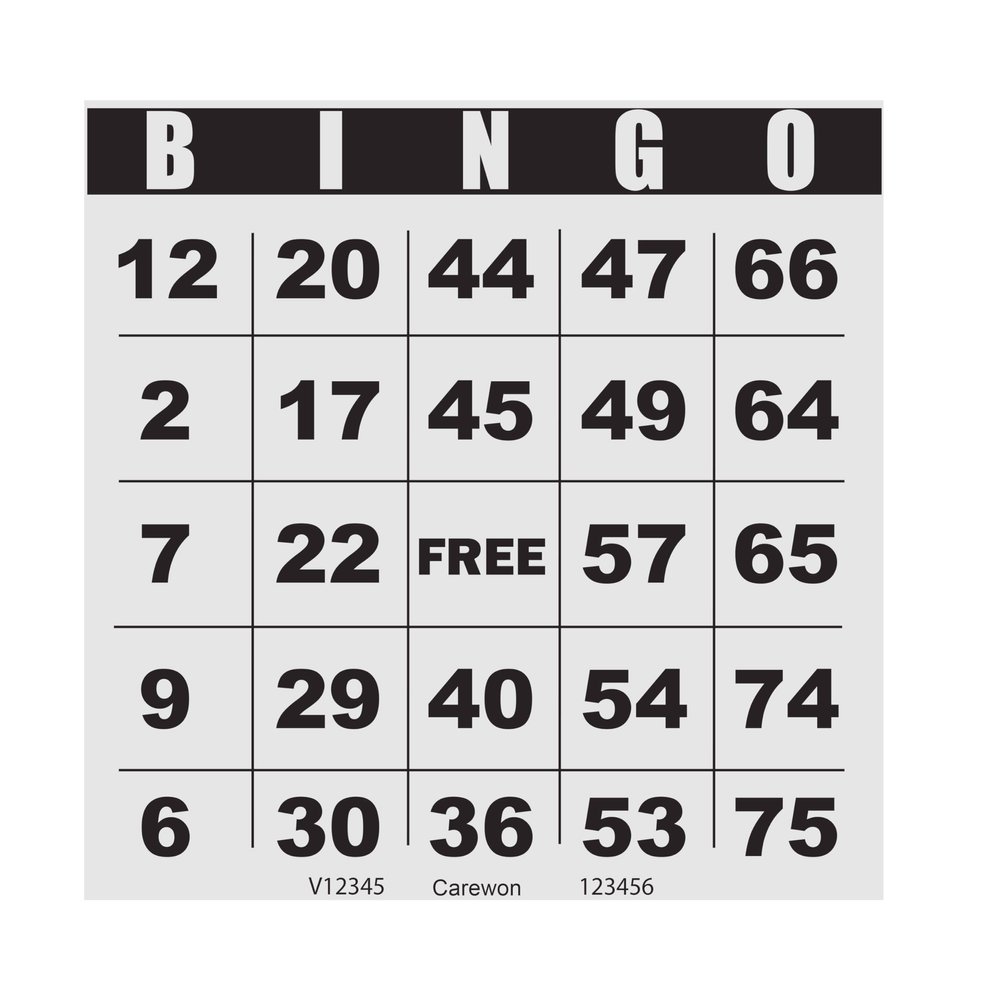 Carewon 200 Bingo Cards, Large 4.5" x 4.5", Paper Bingo Sheets, Disposable or Reusable for Daubers or Chips