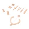 POENVFPO Wooden Doctor Toy Set, Beech Wood Play Kit for Kids 2-6 Years, Educational Role Play Doctor Costume with Stethoscope for Toddlers Preschoolers view 2