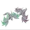 3D Printed Stone Dragon 2 Pack Articulated Moveable Wings, Stone Texture Dragons with Green Blue and Black Red Wings, Flexible Fidget Desk Figurines for Adults, Collectible Fantasy Dcor view 1